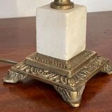 Pair of marble and brass lamp legs