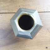 Vase dodécaèdre laiton argenté