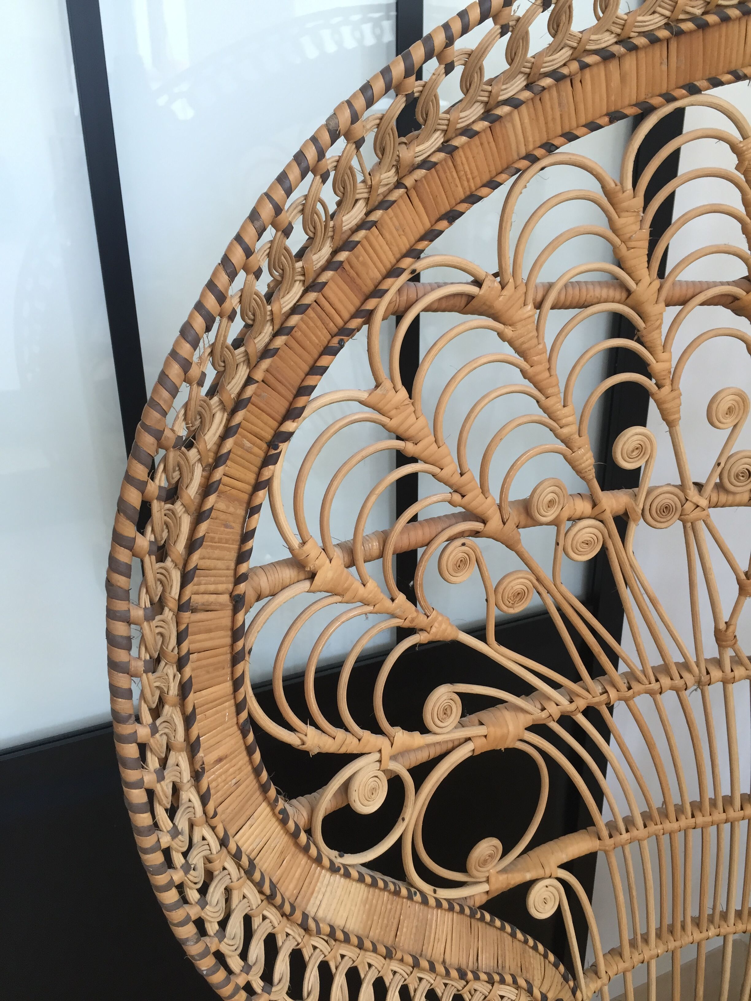 Emmanuelle peacock rattan armchair