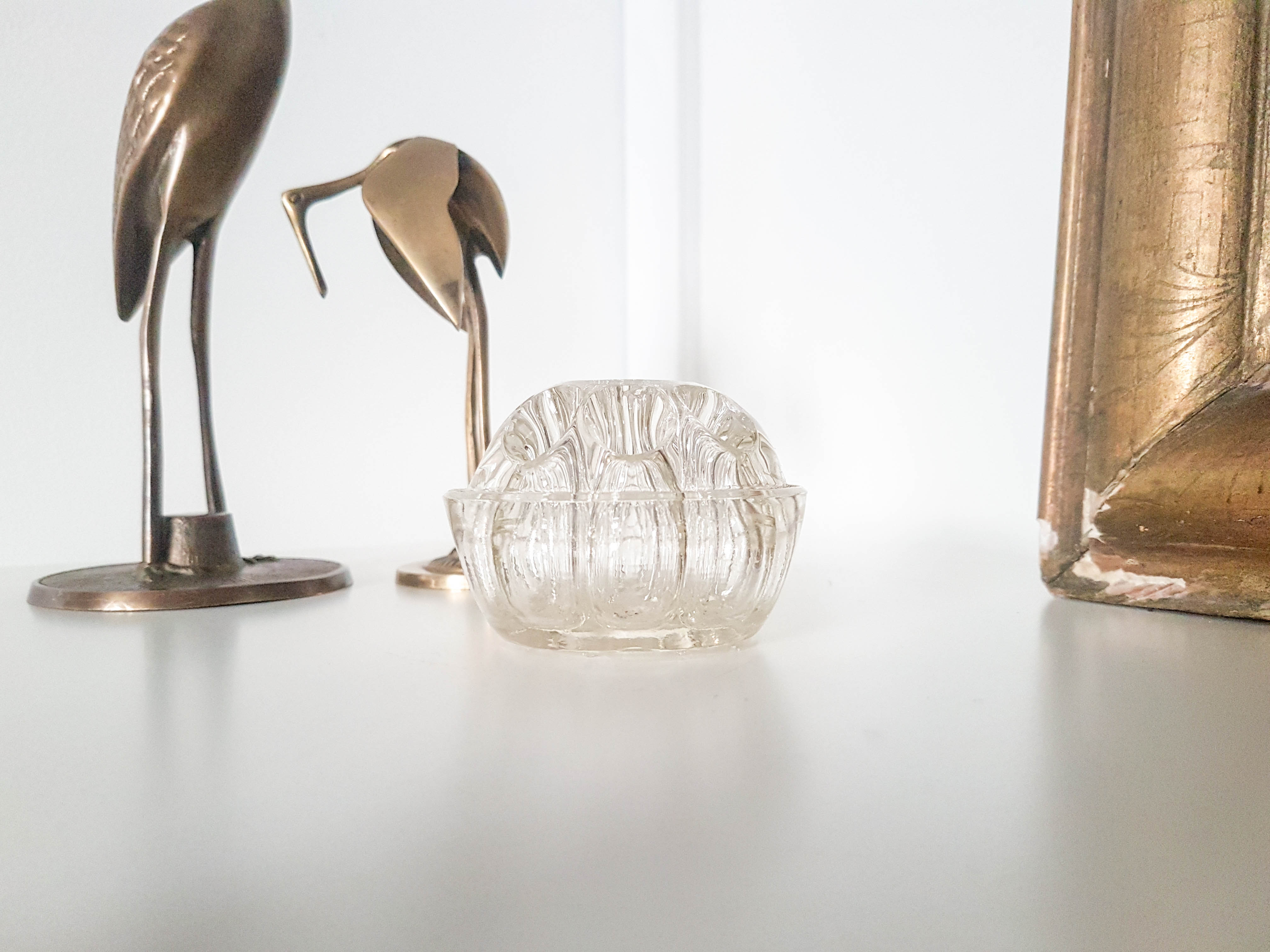 Vintage glass flower spade