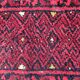 Tapis vintage fait main Ersari – 24 x 29 cm – Rouge éclatant - 1C970