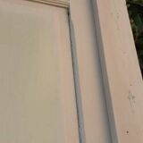 Porte 81,2x212 et cadre bâti de communication panneautée moulurée ancienne
