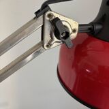 Vintage 1970 Lival P12 architect lamp Finland red steel - 65 cm