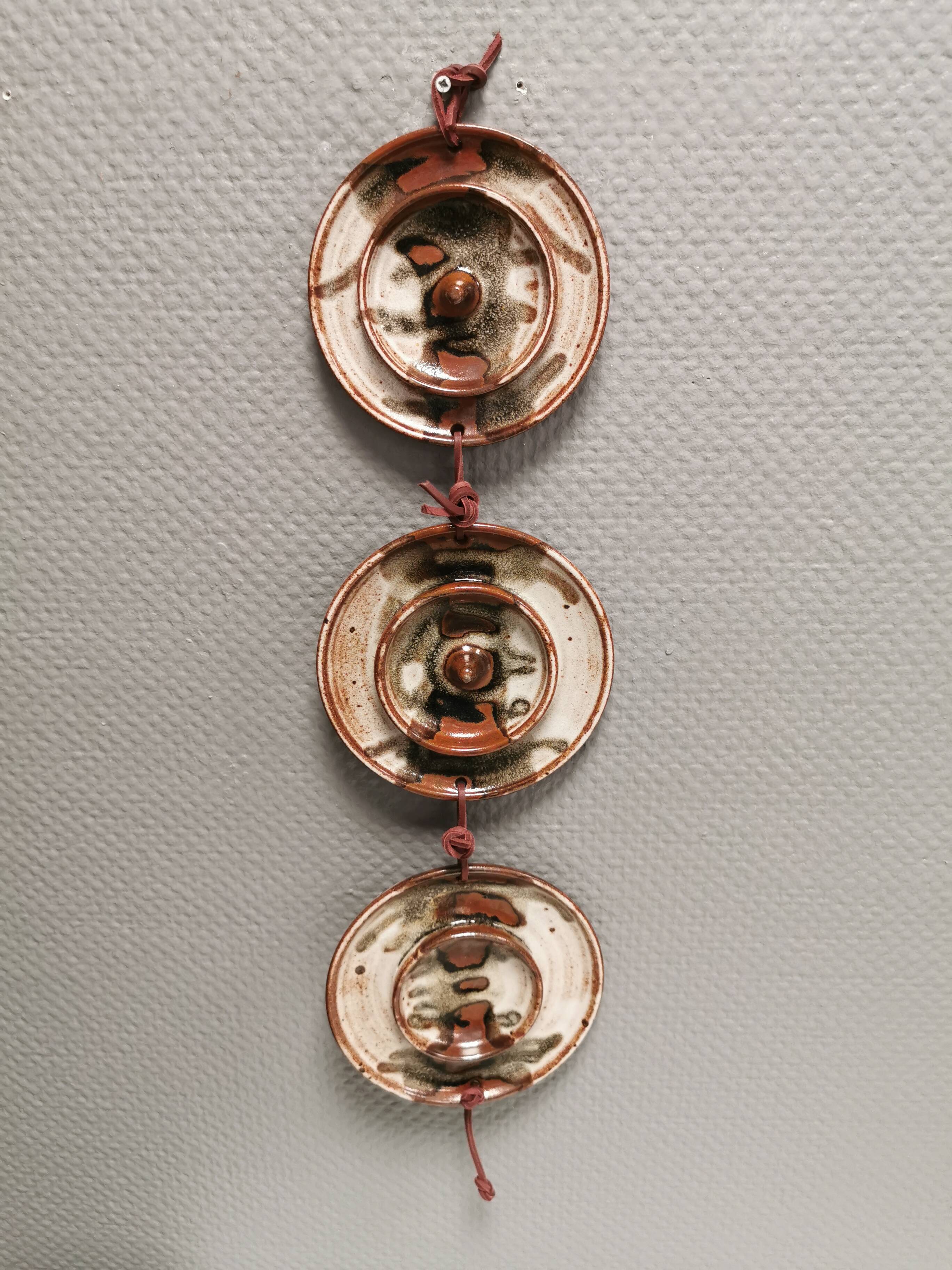 Wall decoration in the form of ceramic ornaments from Danske Waldorff 1970s