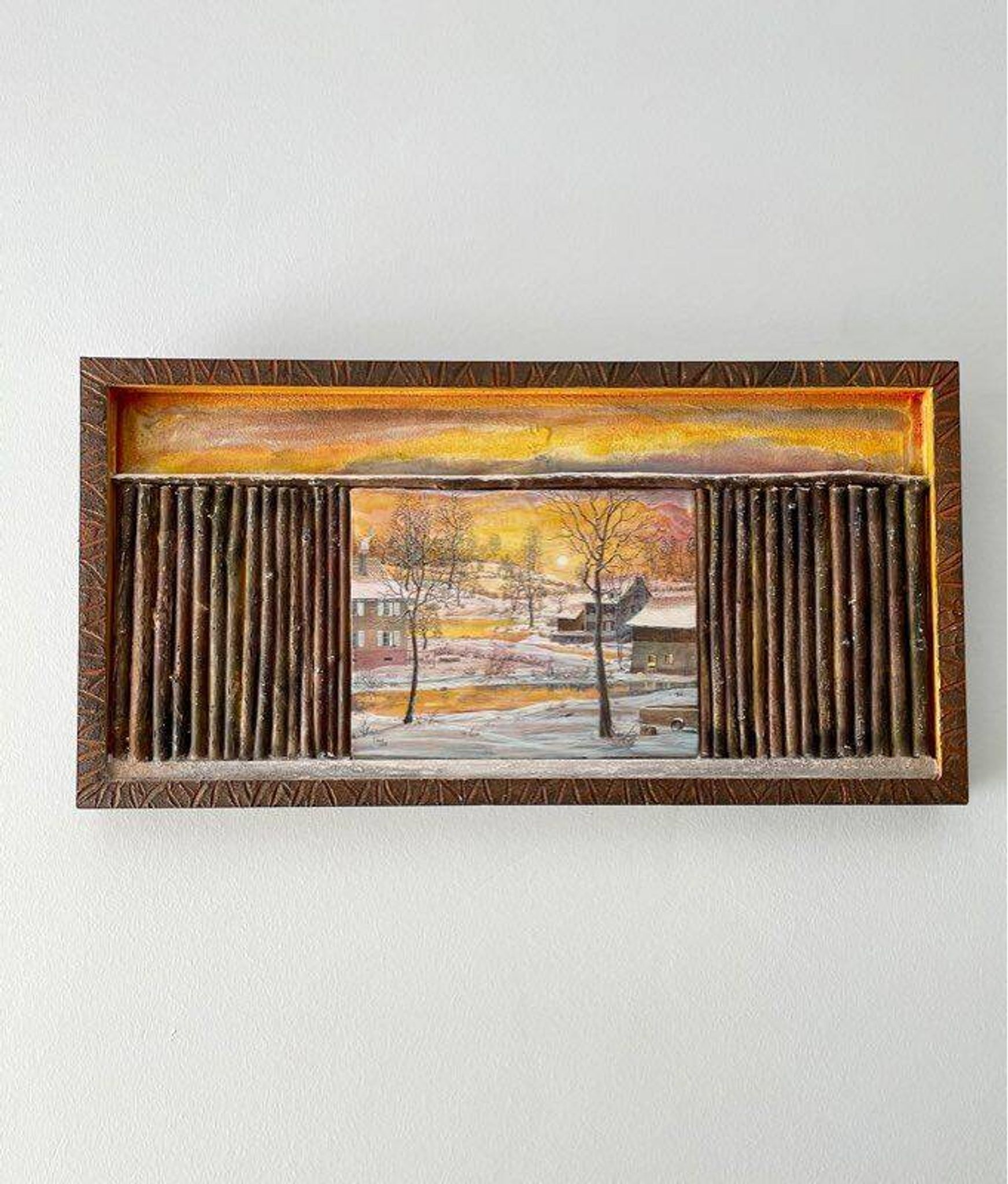 Painting "Chemin d'Or" 2003 - 45 x 23 cm