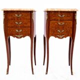 Pair of bedside tables, France, early 20th century.