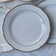 6 vintage white and gold porcelain dinner plates Kahla Gbr