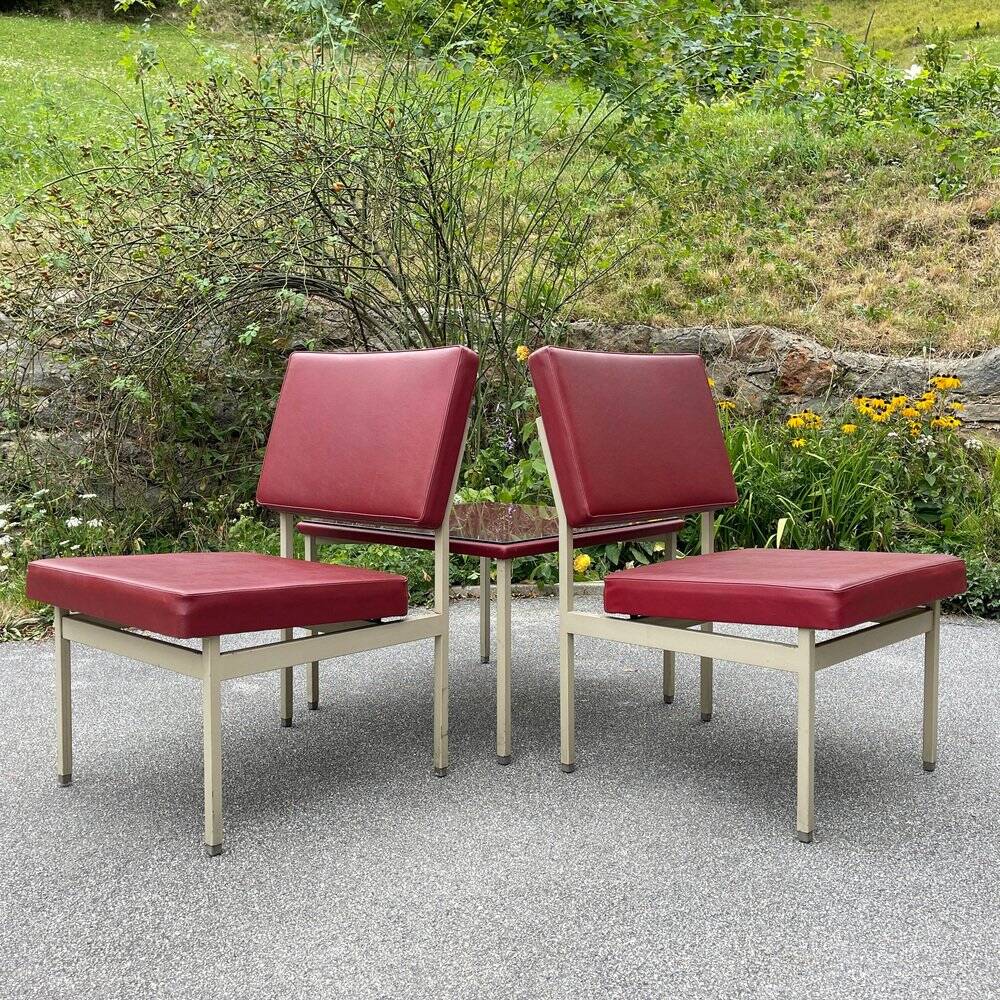 Chairs and coffee table by Anonima Castelli from Castelli / Anonima Castelli, Italy, 1950s, set of 3.