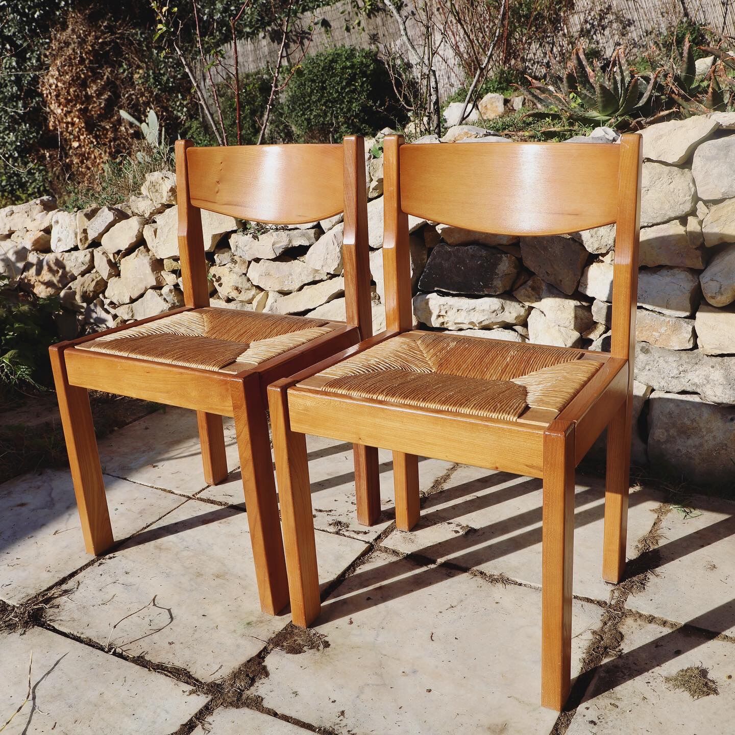 Paire de chaises maison Regain en orme