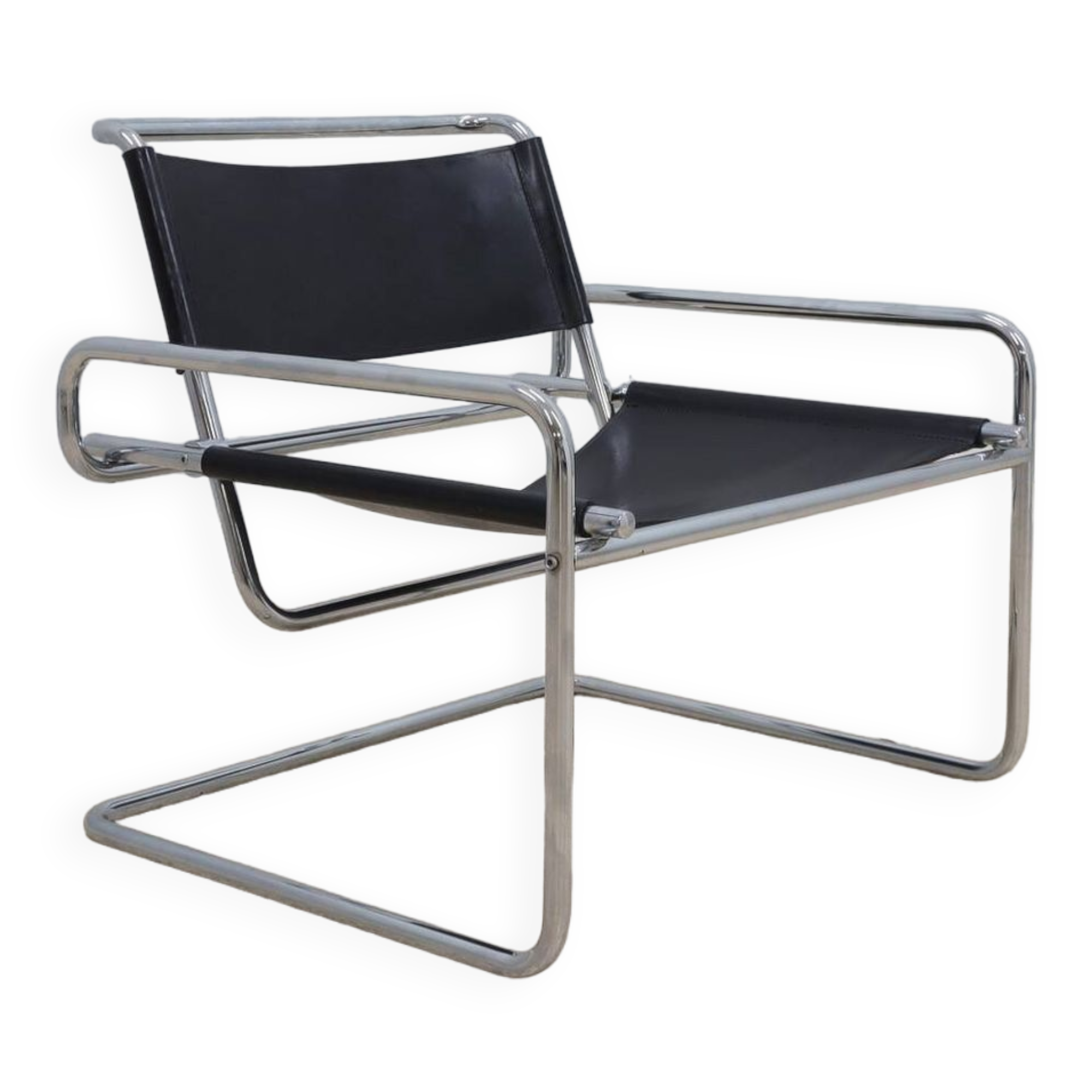 Luigi saccardo leather armchair arrmet 1970s