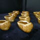 Set of 24 fire ceramic snail shells
