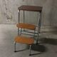 Tabouret marche-pied en formica années 70