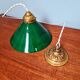 Art Deco conical green opaline pendant light, 1920-30