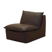 Brown leather armchair, Italian design, 1960s, production: Italy