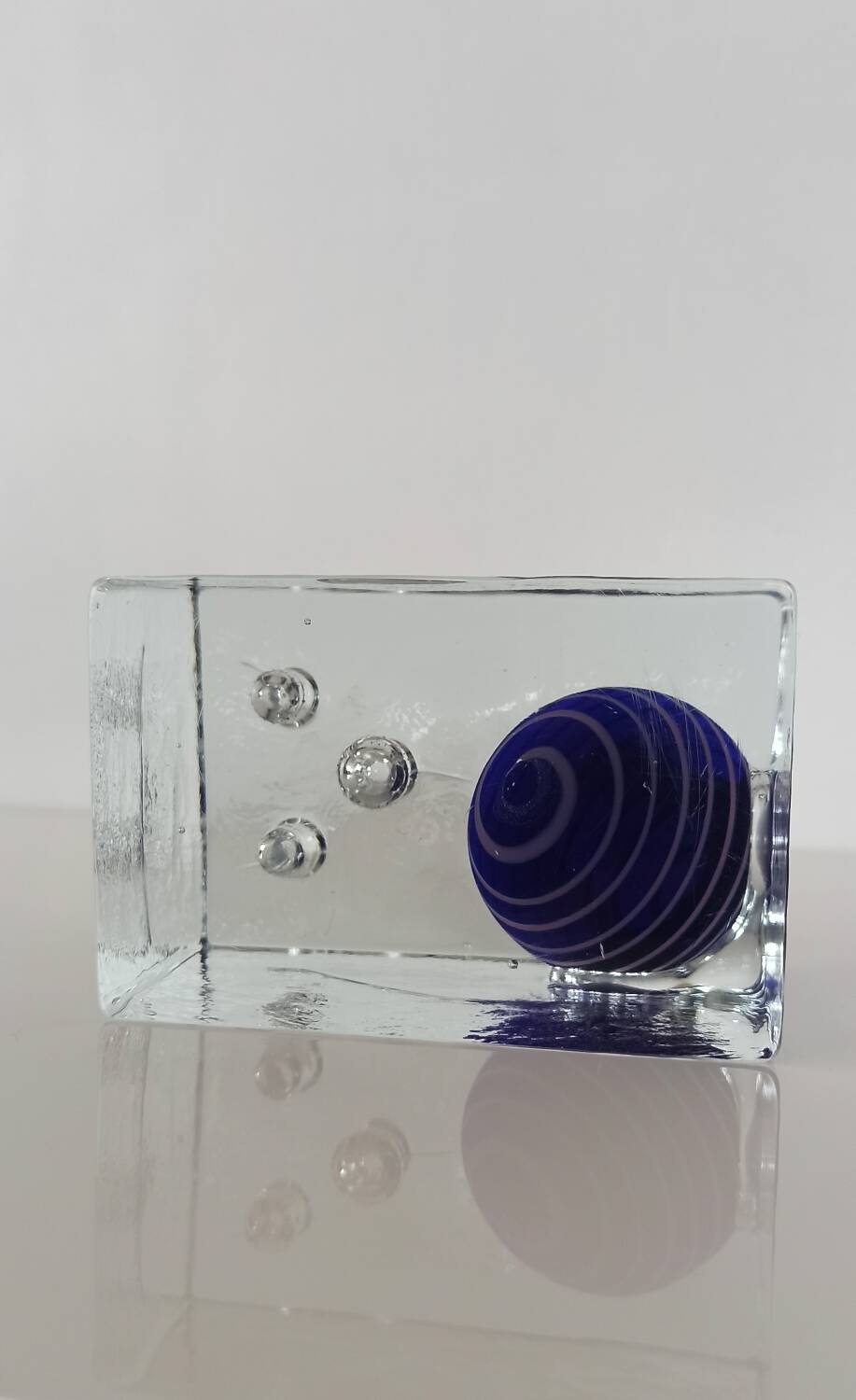 Glass candlestick, 80s