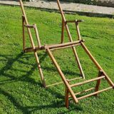 Set of 2 Chilean structures - wooden deckchair