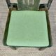 Set of 6 Baumann Argos bistro chairs in wood and green fabric from the 80s France