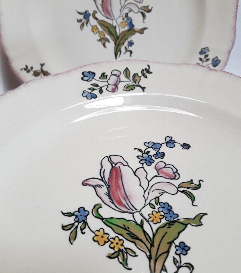 Set of 13 plates Gien earthenware 25cm