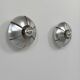 Pair of vintage wall lights, brushed aluminium, France, 1970.