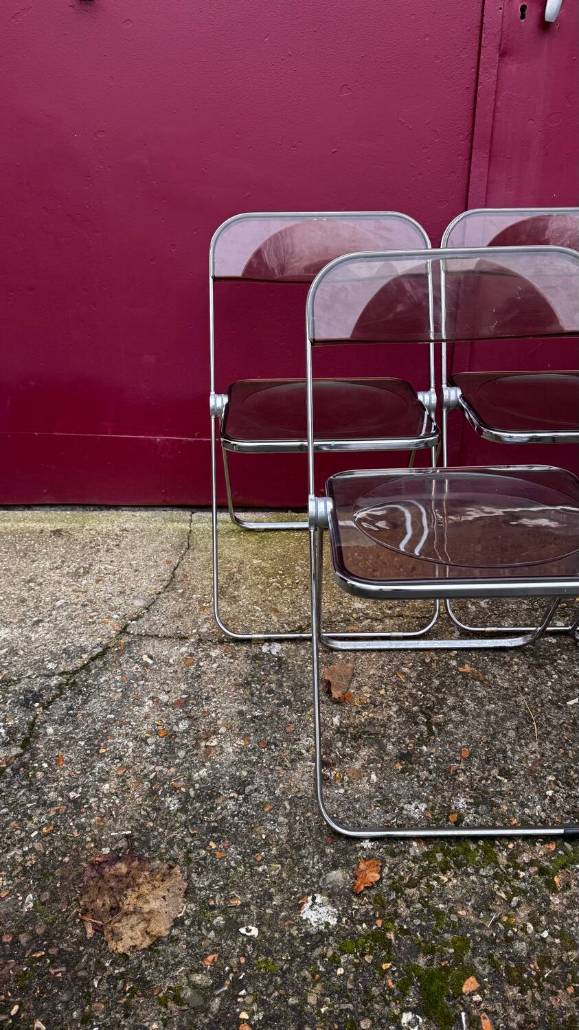 Lot de 5 chaises Plia - Giancarlo Piretti