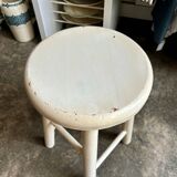 White wooden stool