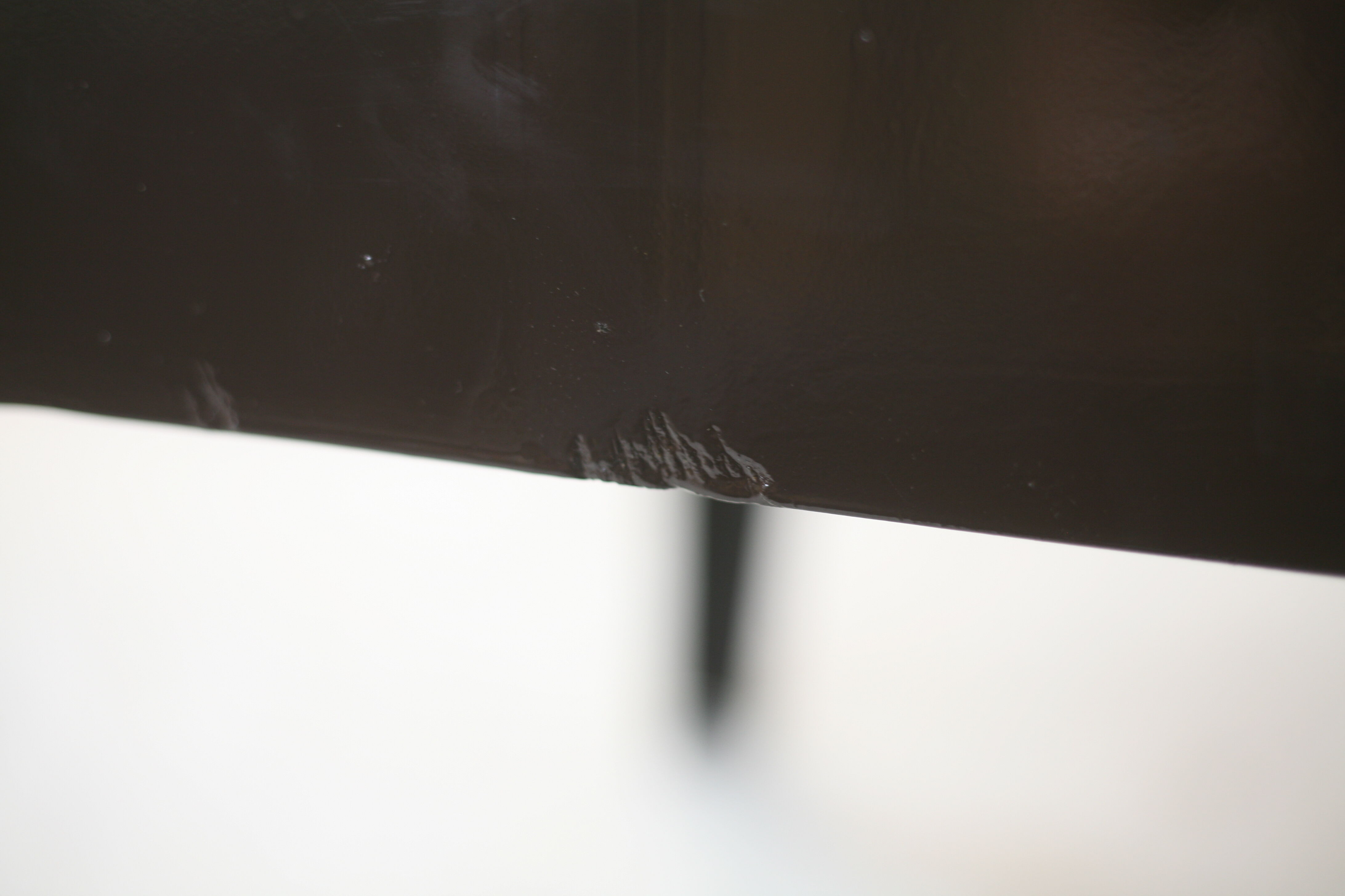 Fiberglass table, brown, France, circa 1970