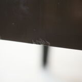 Fiberglass table, brown, France, circa 1970