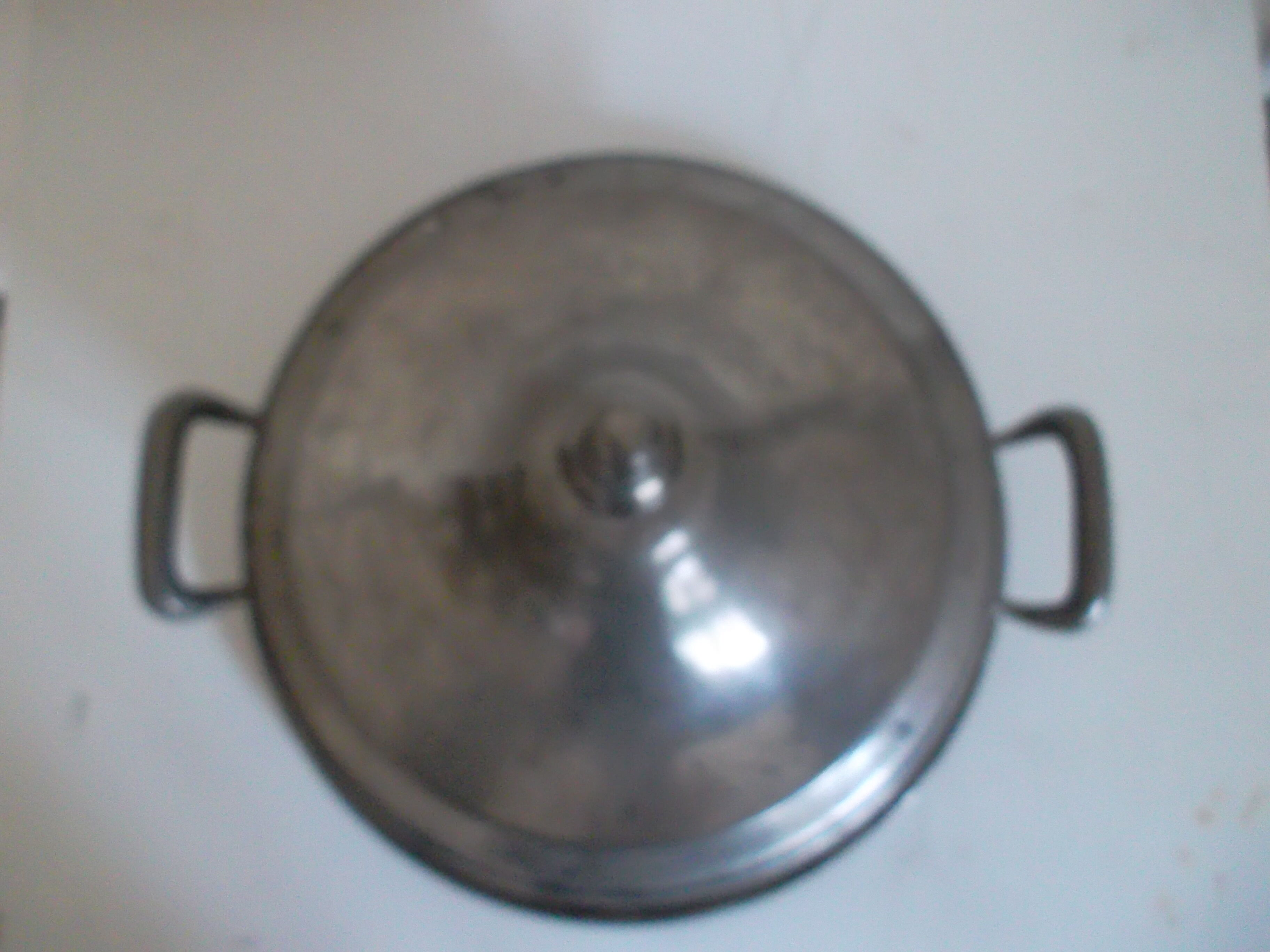 Pewter round tray & soup tureen