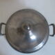 Pewter round tray & soup tureen