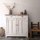 Distressed white buffet Parisian