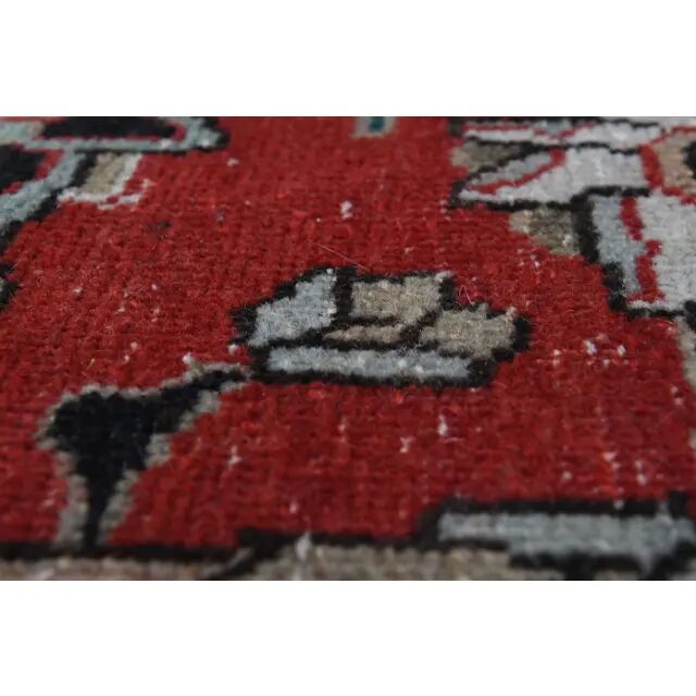 1970s Vintage Persian Handmade Wool Red Oversized Area Rug 298x383