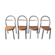 Set of 4 Mobilor chairs - 1950's - metal and wood