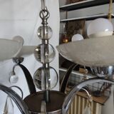 Old vintage chrome chandelier.