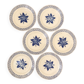 Series of 6 old flat plates