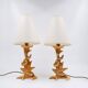 Sculptural Table Lamps with Plant Motif - G.Mathias, France, 1980s