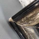 Mirror Louis-Philippe black wood and silver carved