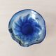 Vase in blown blue glass