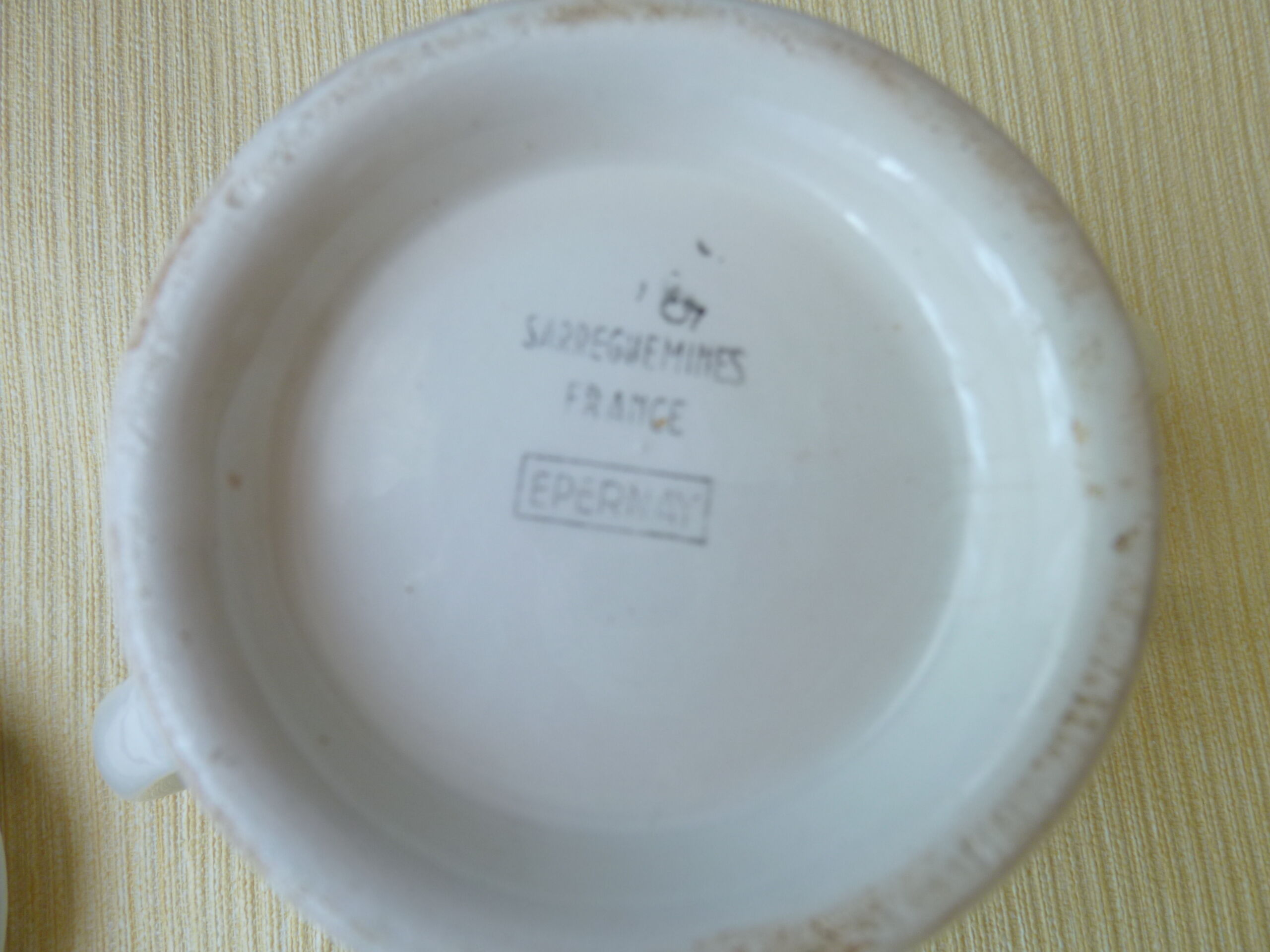 Sugar in earthenware Digoin Sarreguemines Model Epernay