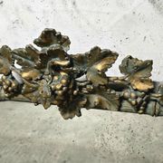 Large Wood and Patinated Stucco Mirror - Floral 1900s Period