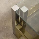 Coffee table in brass and glass 1960
