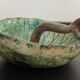 Vintage water lily pocket in enameled ceramic