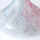 Pastel Pink Colors Polychrome Murano Glass Flower Vase, Italy