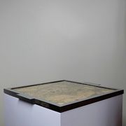 Mid-century chic chrome, cork and glass tray from the 70s