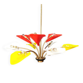 Lustre italien multicolore, années 1960
