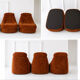 Vintage modular lounge chair trio in cognac velvet - Years