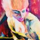Tableau "Woman of Joy" oil on canvas signed Valentin SKRIBINS