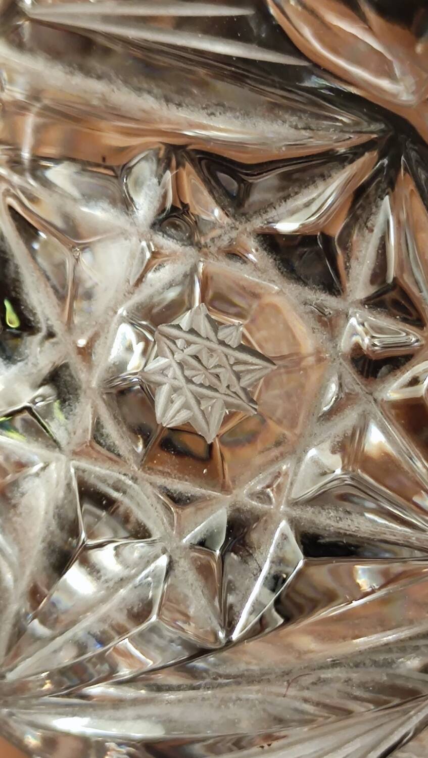 Antique cut crystal candy/sugar bowl