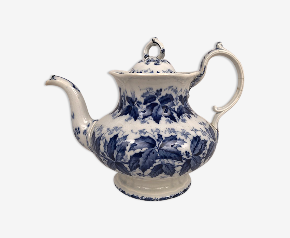 Théière Creil & Montereau motif Flora