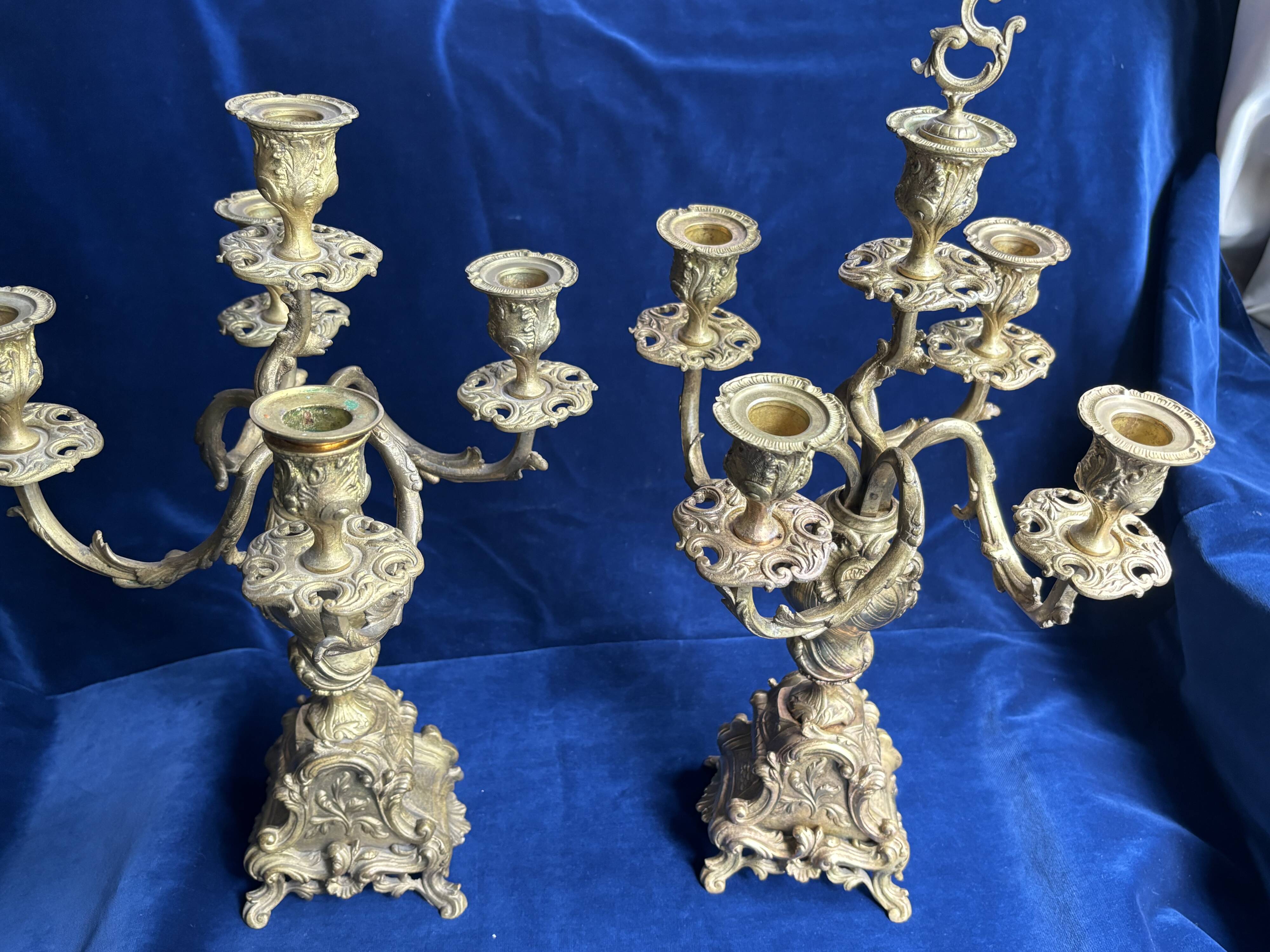 Paire de candélabres en bronze XIX eme