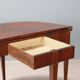 Antique demi-lune console in mahogany with an opening top, 19th century.